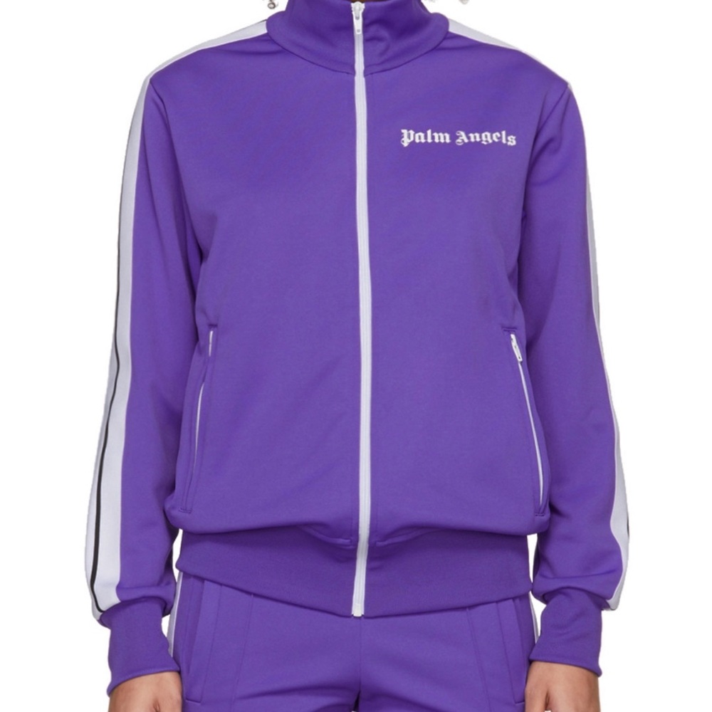Authentic Palm angels Purple classic track jacket